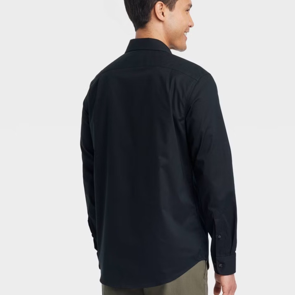 Goodfellow & Co.Men's Black Performance Dress Shirt - Classic Long Sleeve Sz XXL - Picture 4 of 8